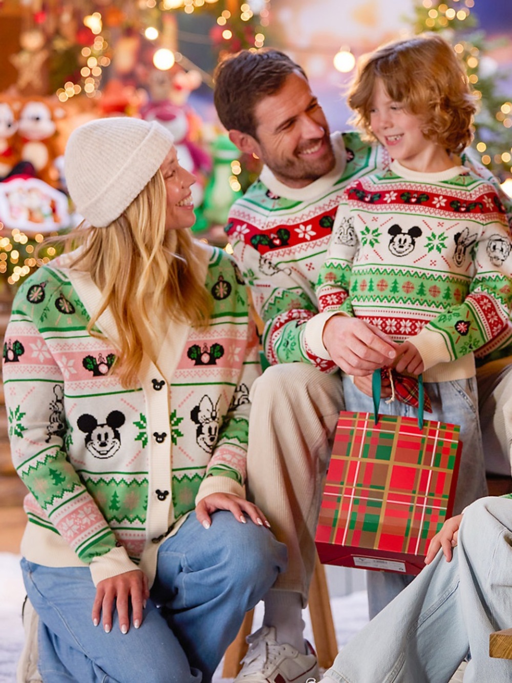 NEW Mickey Mouse and Friends Holiday Cardigan Sweater - Picture 3 of 12